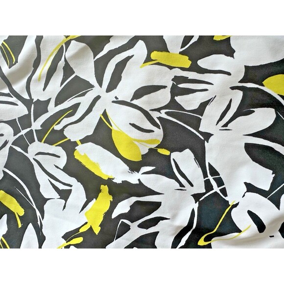 DKNY Women's Ruffle Neck One-Piece Swimsuit Fluorescent Yellow Black & White M - Picture 9 of 10